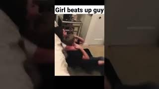 Girl beats up guy