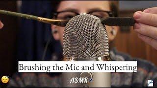 ASMR • Brushing ️the Mic and Whispering - Binaural