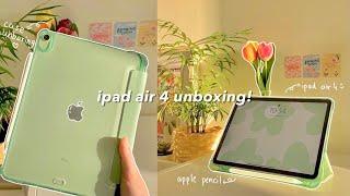  ipad air 4 green unboxing  apple pencil 2 + accessories 