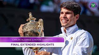 Carlos Alcaraz vs Novak Djokovic  Final Extended Highlights  Wimbledon 2024