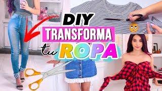 TRANSFORMA TU ROPA VIEJA A NUEVA SIN GASTAR *thrift flip*  DIY ROPA TUMBLR FACIL  Jimena Aguilar