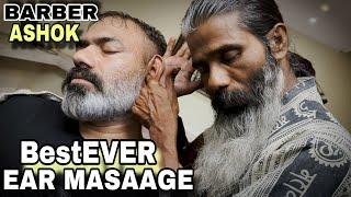 Best ever Ear massage Head massage Neck cracking by Indian Barber Ashok ASMR
