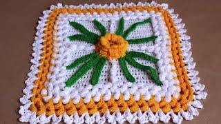 WOW  Woolen rumal Design  Woolen Flower Making  Table Mat  Woolen Crochet  Woolen Crafts