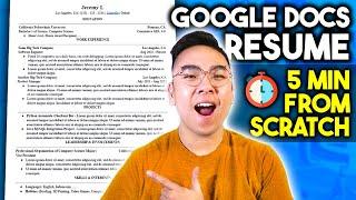 How to Make a Google Docs Professional Resume in 5 Minutes *full tutorial*