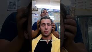 Luke Damant gets $2 head massage in Delhi India  #shorts