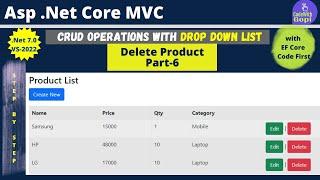 How to bind DropdownList in ASP.NET Core CRUD Application with ASP.NET Core using EF Core Part-6