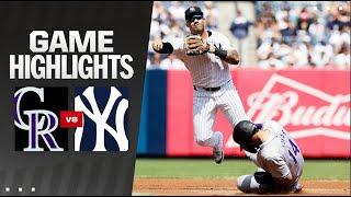 Rockies vs. Yankees Game Highlights 82524  MLB Highlights