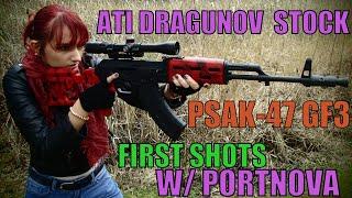 First shots wPortnova PSAK-47 GF3  ATI custom AK Dragunov stock