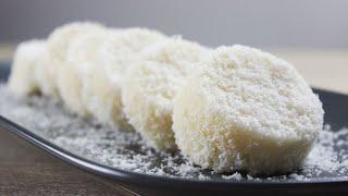 Homemade Coconut Poutou Recipe   How To Make Ground Rice & Coconut Cake Recipe