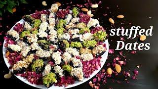 Stuffed Dates with Cream and Nuts  Healthy Date Stuffing For Ramadan Special  Iftar Special