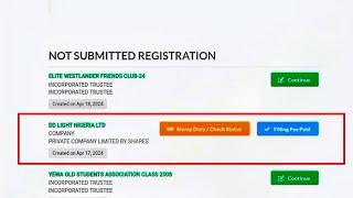 How to Check & Validate Stamp Duty Payment on CAC - Ltd Not Submitted or Queried Registration