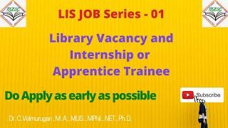 Library Science Jobs–Fresher can also apply for intern15000–25000 Stipend by mlsc