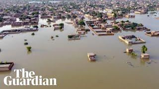 Pakistan floods drone footage shows scale of destruction