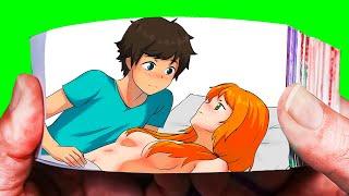 Alex and Steve hot - Minecraft Anime - Flipbook Animation