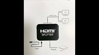 HDMI 4K активный развитвитель с 1 на 2 дублирует экран