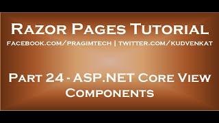 ASP NET Core view components