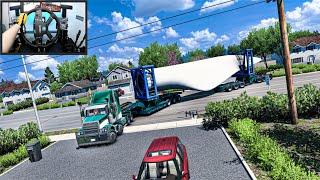 Moving Massive Wind Blade - American Truck Simulator - Moza R21 & TSW Setup