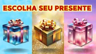 ESCOLHA SEU PRESENTE  Choose your gift 3 gift box challenge  ELIGE TU REGALO