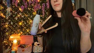 ASMR Hair & Makeup Unready brushing hair sounds rummaging Wedding Series Pt 7