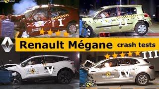 Renault Mégane Crash Test 1 2 3 4 5 all generations Euro NCAP