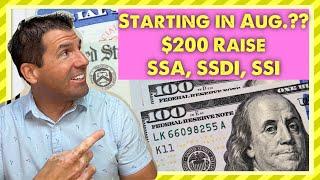 Starting in August?? $200 Raise to Social Security SSDI SSI Checks￼