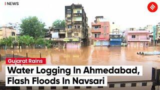 After Heavy Downpour Ahmedabad Waterlogged Navsari Submerged In Flash Flood