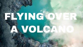 FLYING A DRONE OVER KAWAH IJEN VOLCANO