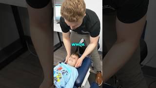 Little Guy Takes On Adjustment #neckpain #headaches #chiropractor #backpain