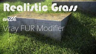 Vray Grass Tutorial - how to create Grass using Vray Fur Modifier in 3ds max with