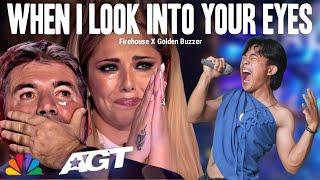 Golden Buzzer  All the judges criying when he heard the song Firehouse with an extraordinary voice