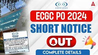 ECGC PO 2024 Notification  ECGC PO Notification Out  Complete Details