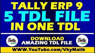 Tally TDL  Tally 5 TDL Files on One TDL File  Download Free TDL Files For Tally ERP 9