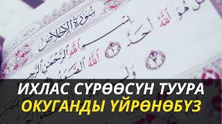 ИХЛАС СҮРӨӨСҮН ТУУРА ОКУГАНДЫ ҮЙРӨНӨБҮЗ