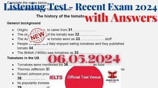 IELTS Listening Actual Test 2024 with Answers  06.05.2024