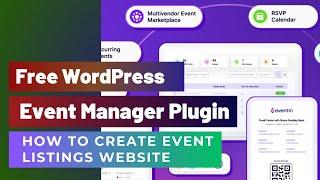 Free WordPress Event Manager Plugin  Create Event Listings Website  Eventin Plugin Tutorial