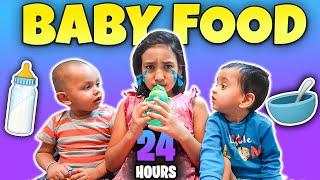 I only ate BABY food for 24 HOURS challenge