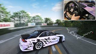 DRIFTING Down Nagao Touge With S14 l Logitech G920 l Assetto Corsa