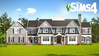 SINGLE DAD WITH 5 BOYS Hamptons Mansion  Curb Appeal Recreation - Sims 4 Speed Build No CC