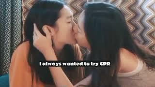 Lesbian kissing️#koreanseries #lgbt #kiss