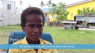 Jojo 9 talking about life 1 year on after Cyclone Pam