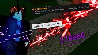 DESTROYING EVERY PLAYER USING BLESSED SABER  27M BOUNTY  Blox Fruits