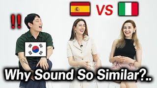 Korean Was Shocked By How Similar Spanish and Italian Is l Can They Understand Each Other?