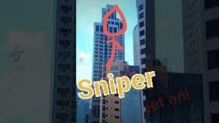 Sniper sa taas ng Building caught on cam   Sino kaya target.