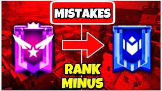 Top 05 Br Ranked Mistakes That Will Make Your Rank Minus  Br Ranked Tips and Tricks Free Fire