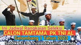 JADWAL KEGIATAN SELEKSI TAMTAMA TNI AL GEL 1 TA 2023
