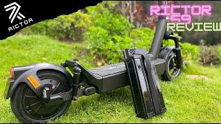 Rictor S9 Electric Scooter Review  High Quality Scooter w Removable Battery & Turn Signals