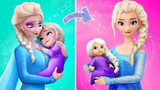 Elsa and Anna with Their Babies  32 Frozen DIYs