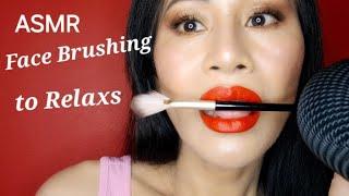 ASMR Face Brushing to Relaxs With Satisfying Sounds #asmr #brush #brushing