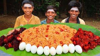 5 KG CHICKEN RICE EATING  CHICKEN 65 CHILI CHICKEN EATING WITH 10 EGGS  VILLAGE BOYS EATING