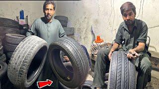 Restoration Of Use Old Tyre  Restore Old tyre Making New 